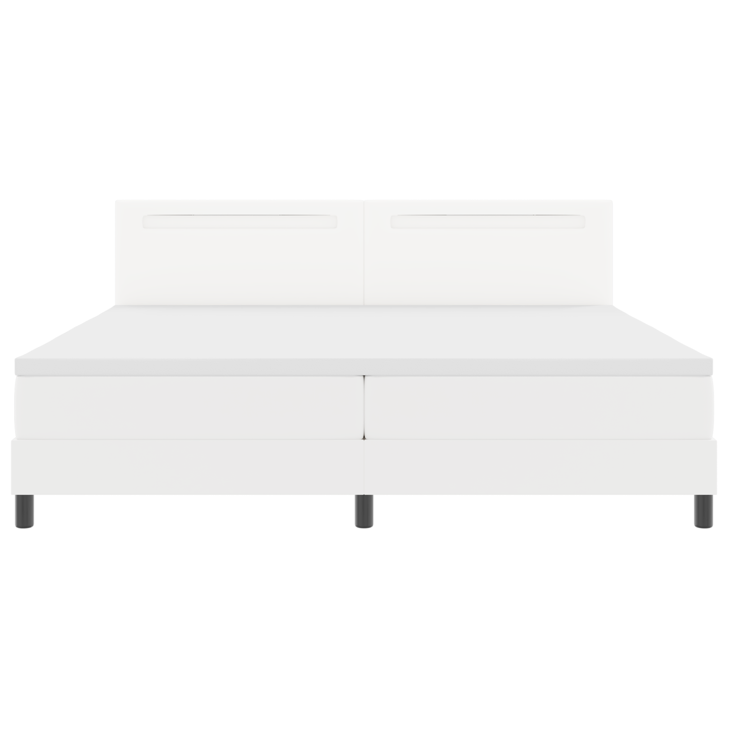 Boxspringbed met matras kunstleer grijs 200x200 cm