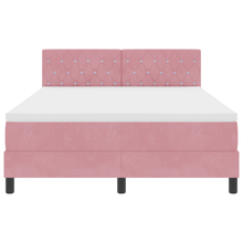 Boxspringbed met matras fluweel roze 140x200 cm