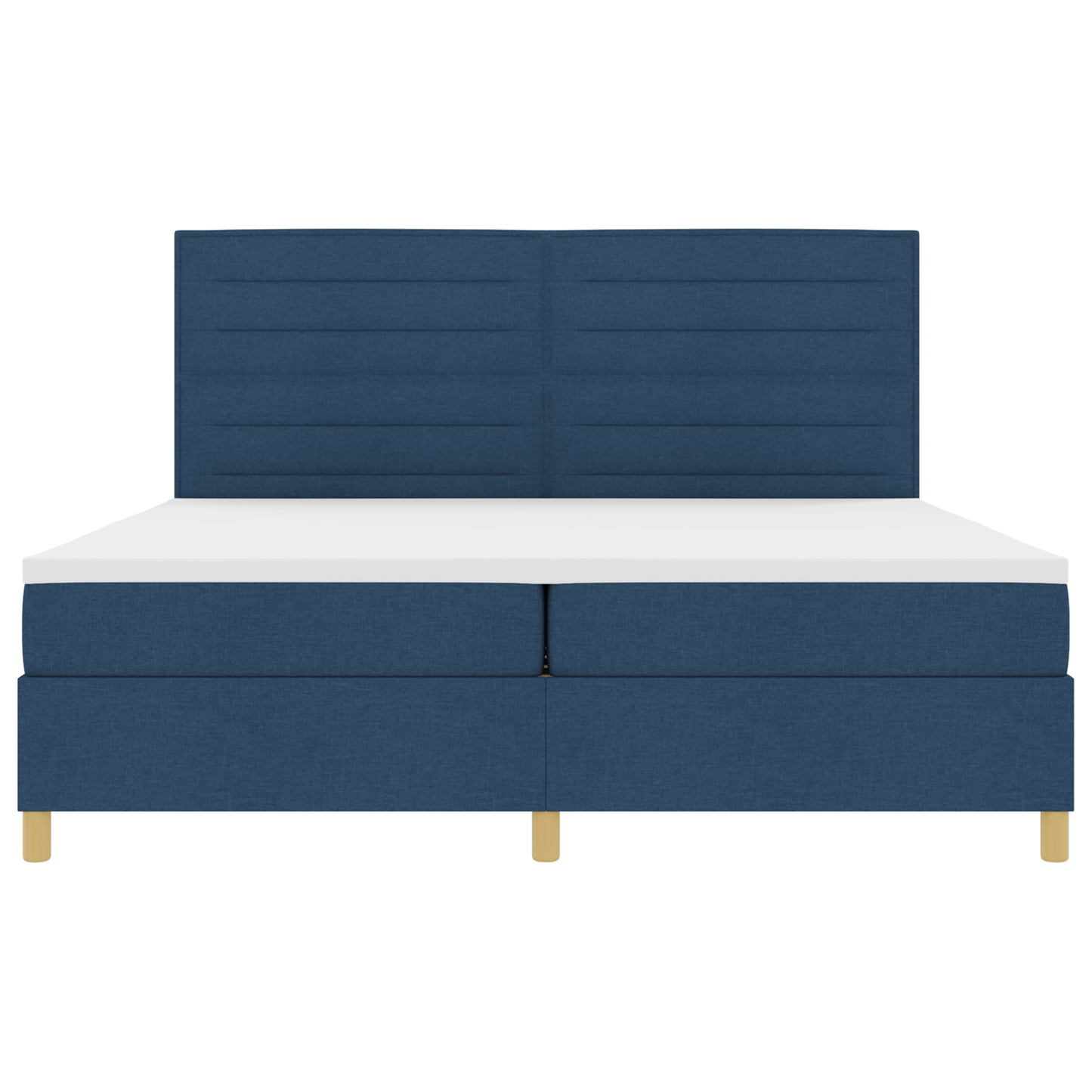 Boxspringbed met matras stof blauw 200x200 cm