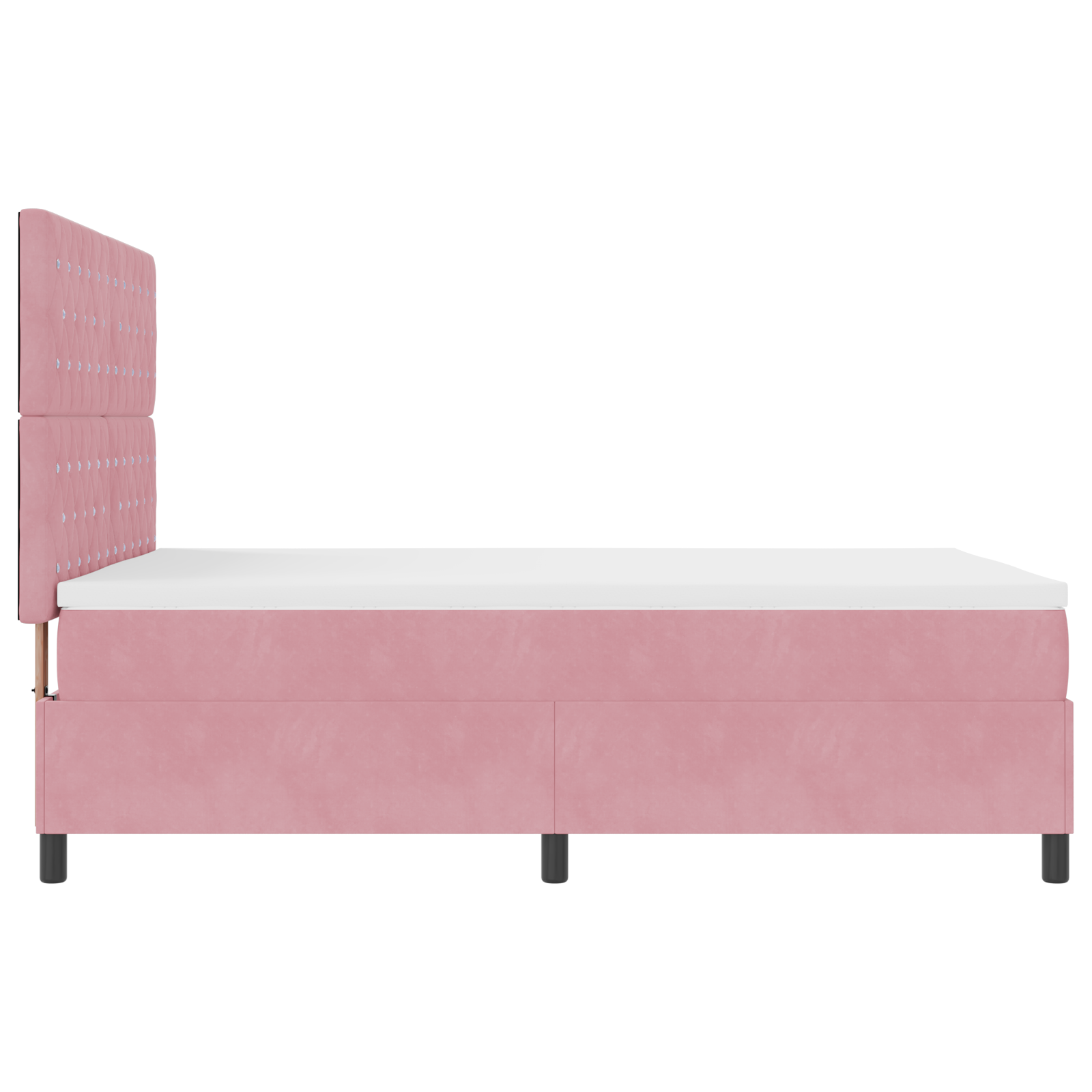 Boxspringbed met matras fluweel roze 140x200 cm