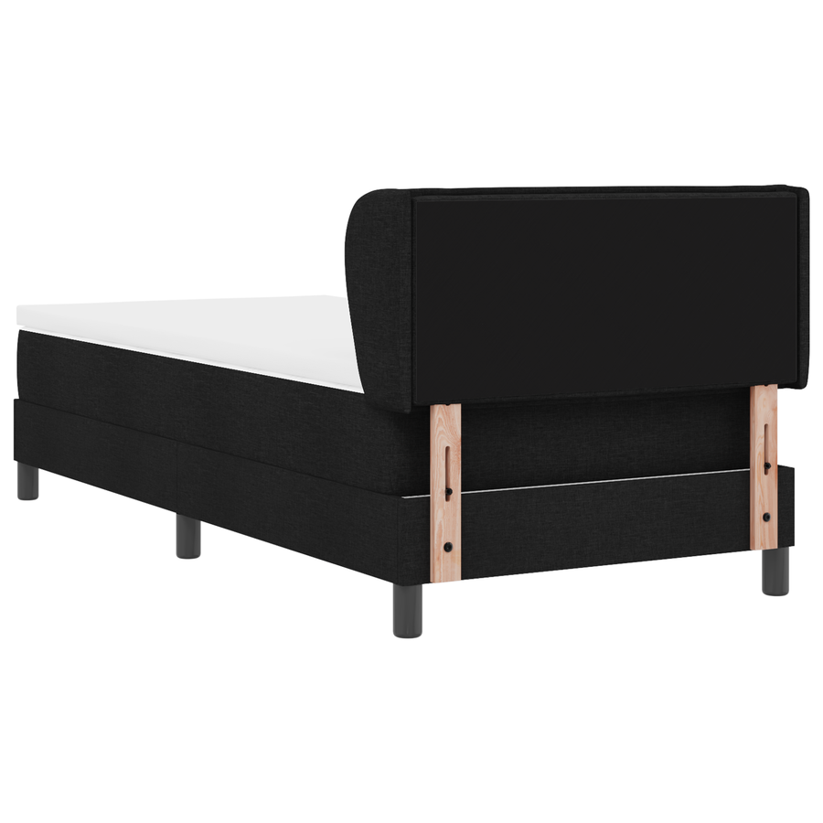 Boxspringbed met matras stof zwart 80x200 cm