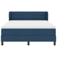 Boxspringbed met matras stof blauw 140x190 cm