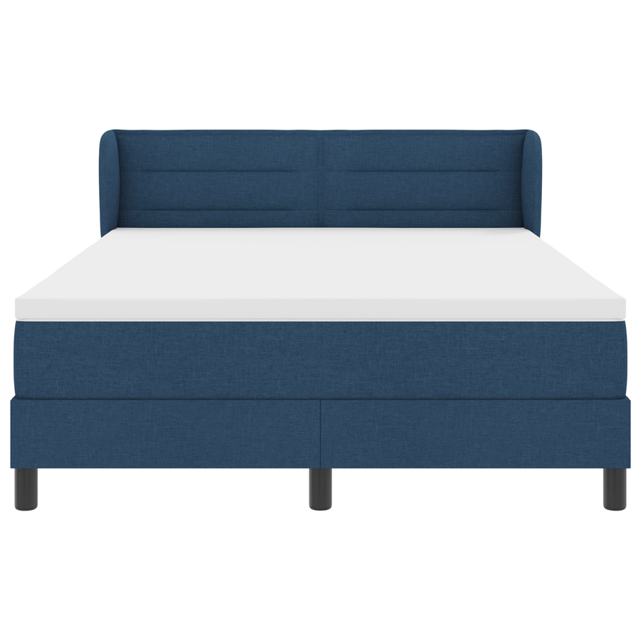 Boxspringbed met matras stof blauw 140x190 cm