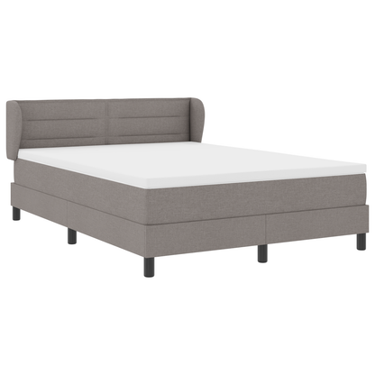 Boxspringbed met matras stof taupe 140x200 cm