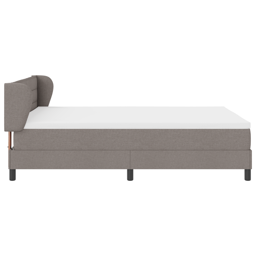 Boxspringbed met matras stof taupe 140x200 cm