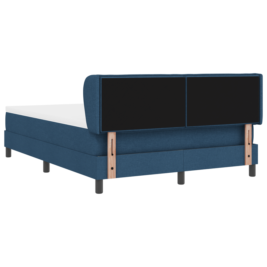Boxspringbed met matras stof blauw 140x200 cm