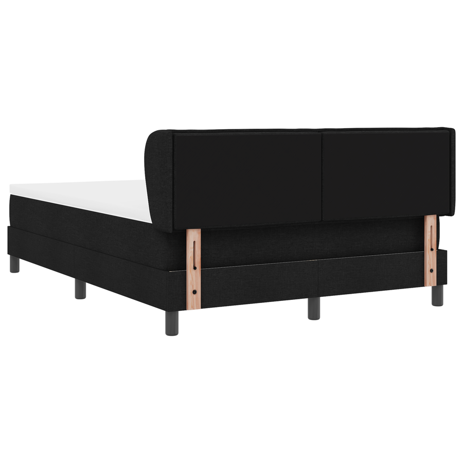 Boxspringbed met matras stof zwart 160x200 cm