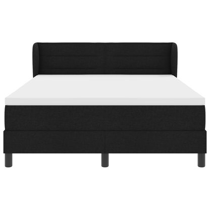 Boxspringbed met matras stof zwart 160x200 cm