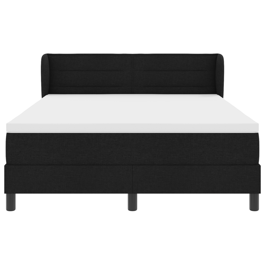Boxspringbed met matras stof zwart 160x200 cm