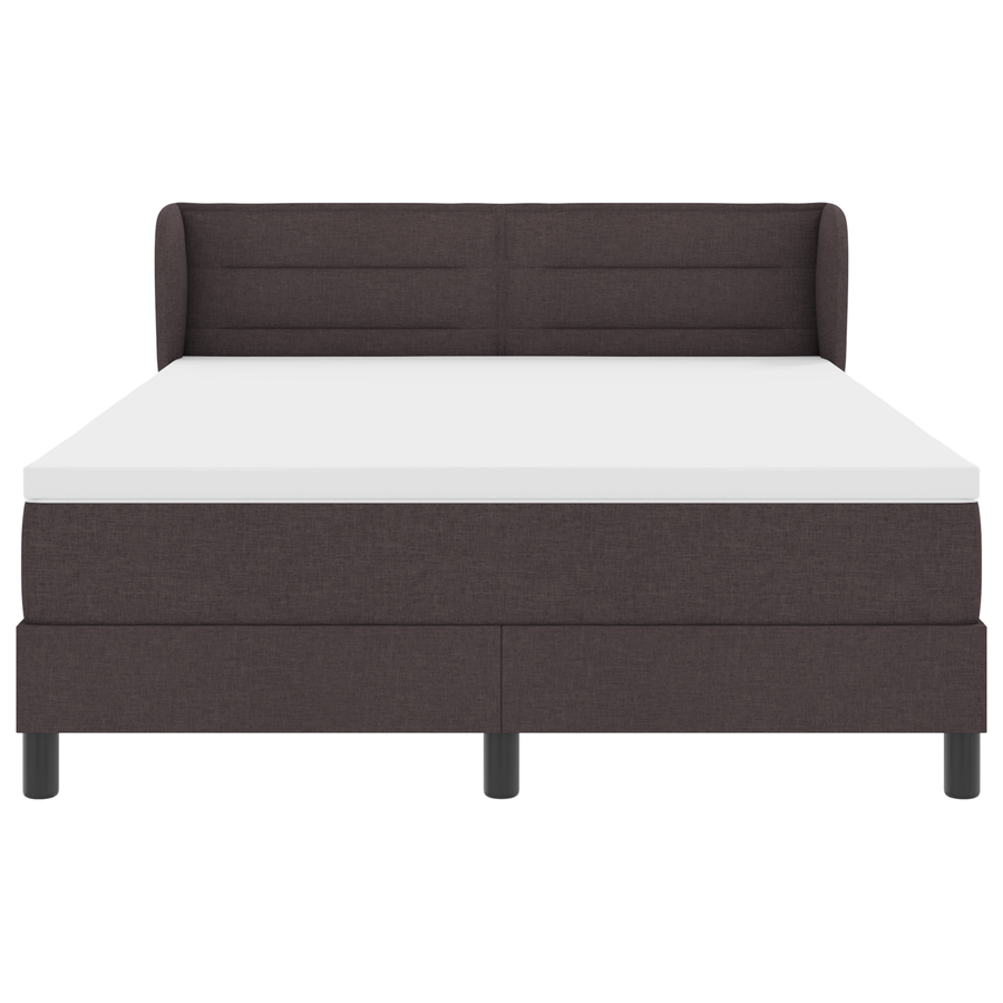 Boxspringbed met matras stof donkerbruin 160x200 cm