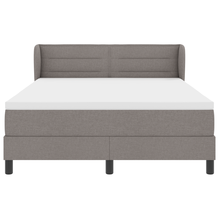 Boxspringbed met matras stof taupe 160x200 cm