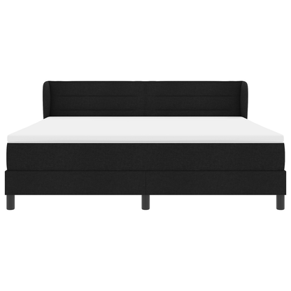 Boxspringbed met matras stof zwart 180x200 cm