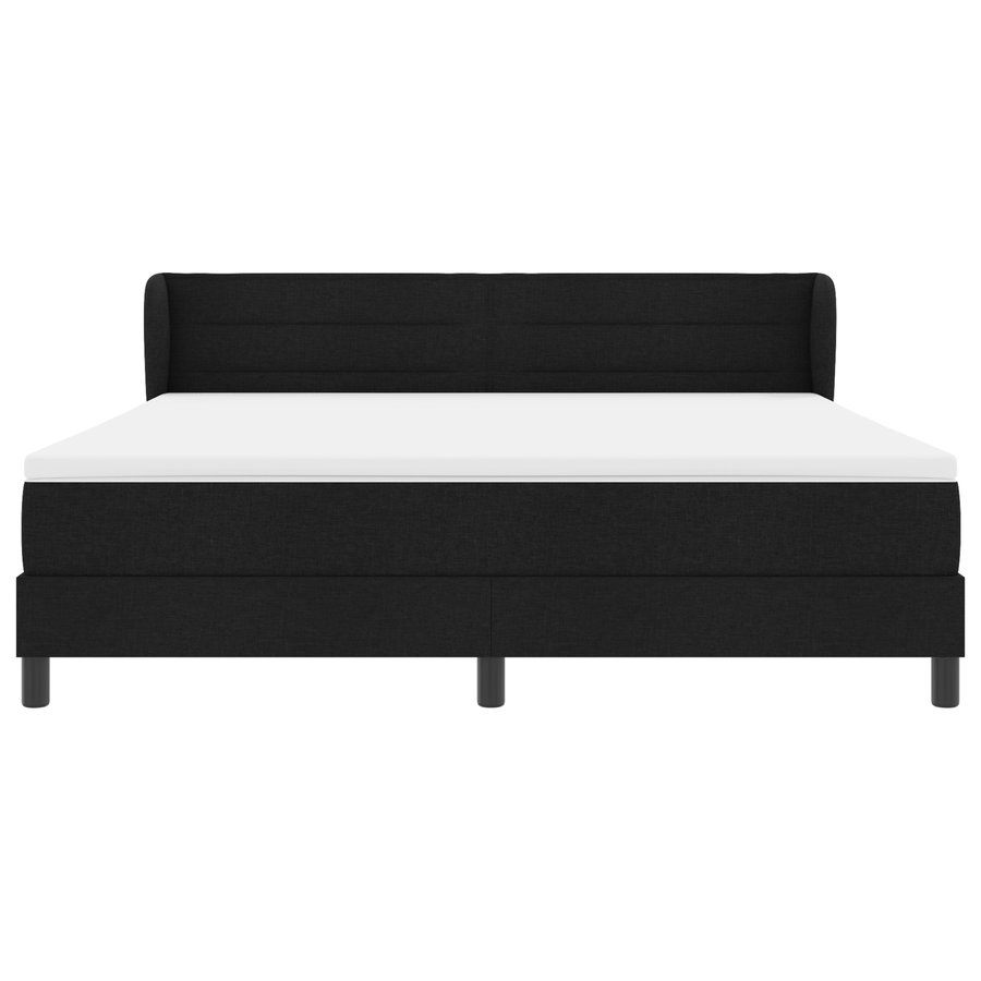 Boxspringbed met matras stof zwart 180x200 cm