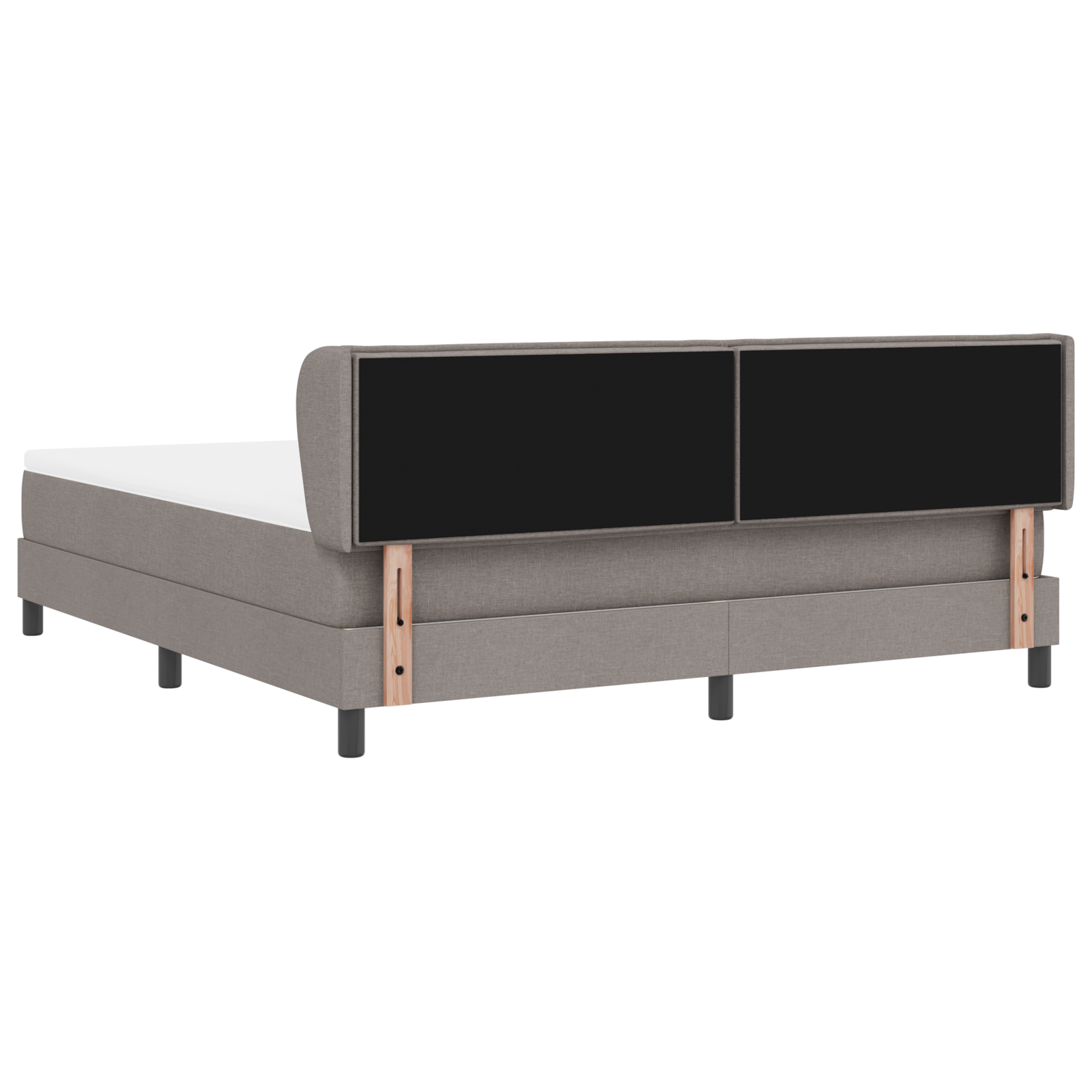 Boxspringbed met matras stof taupe 180x200 cm