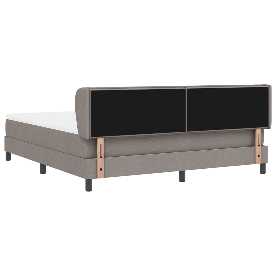 Boxspringbed met matras stof taupe 180x200 cm