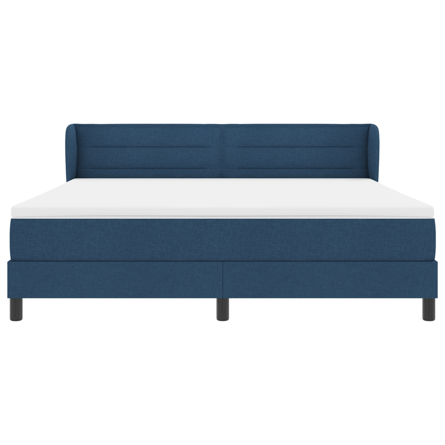Boxspringbed met matras stof blauw 180x200 cm