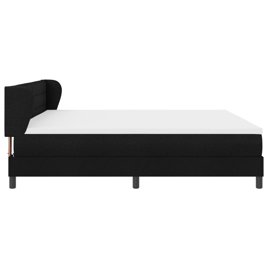 Boxspring Bed met Matras Zwart 200x200 cm Stof