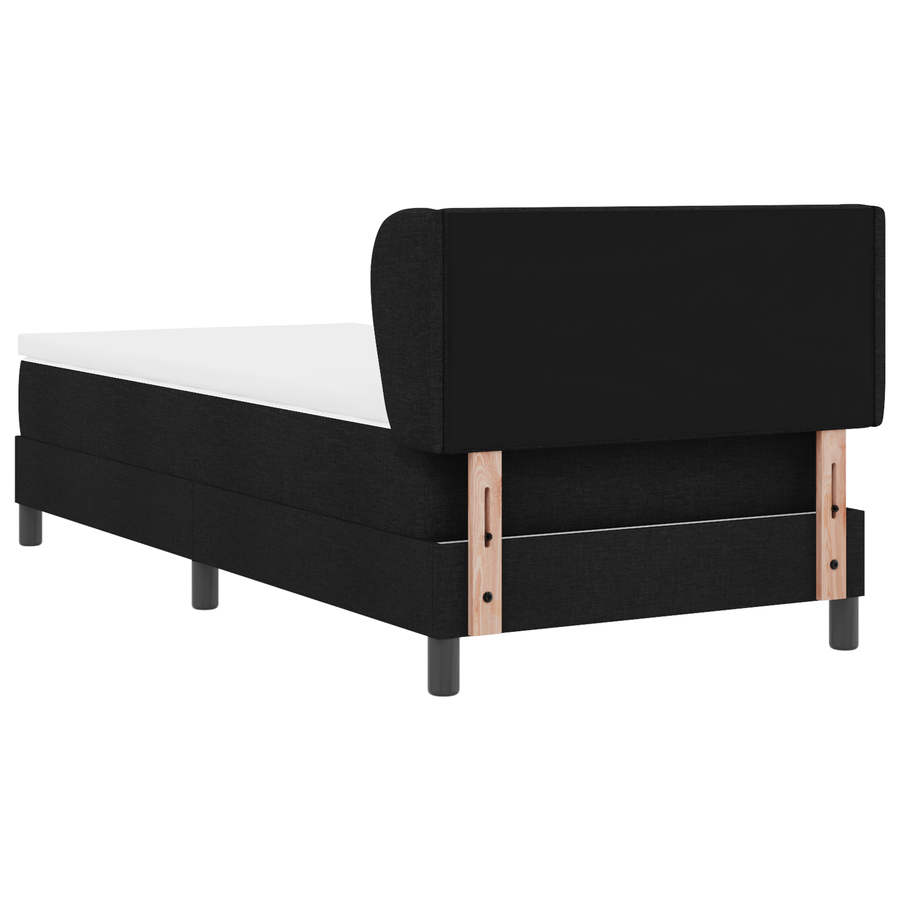 Boxspringbed met matras stof zwart 80x200 cm
