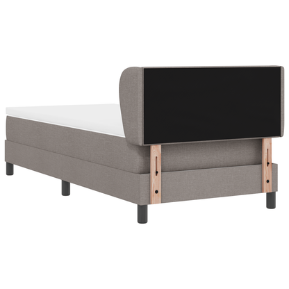 Boxspringbed met matras stof taupe 80x200 cm