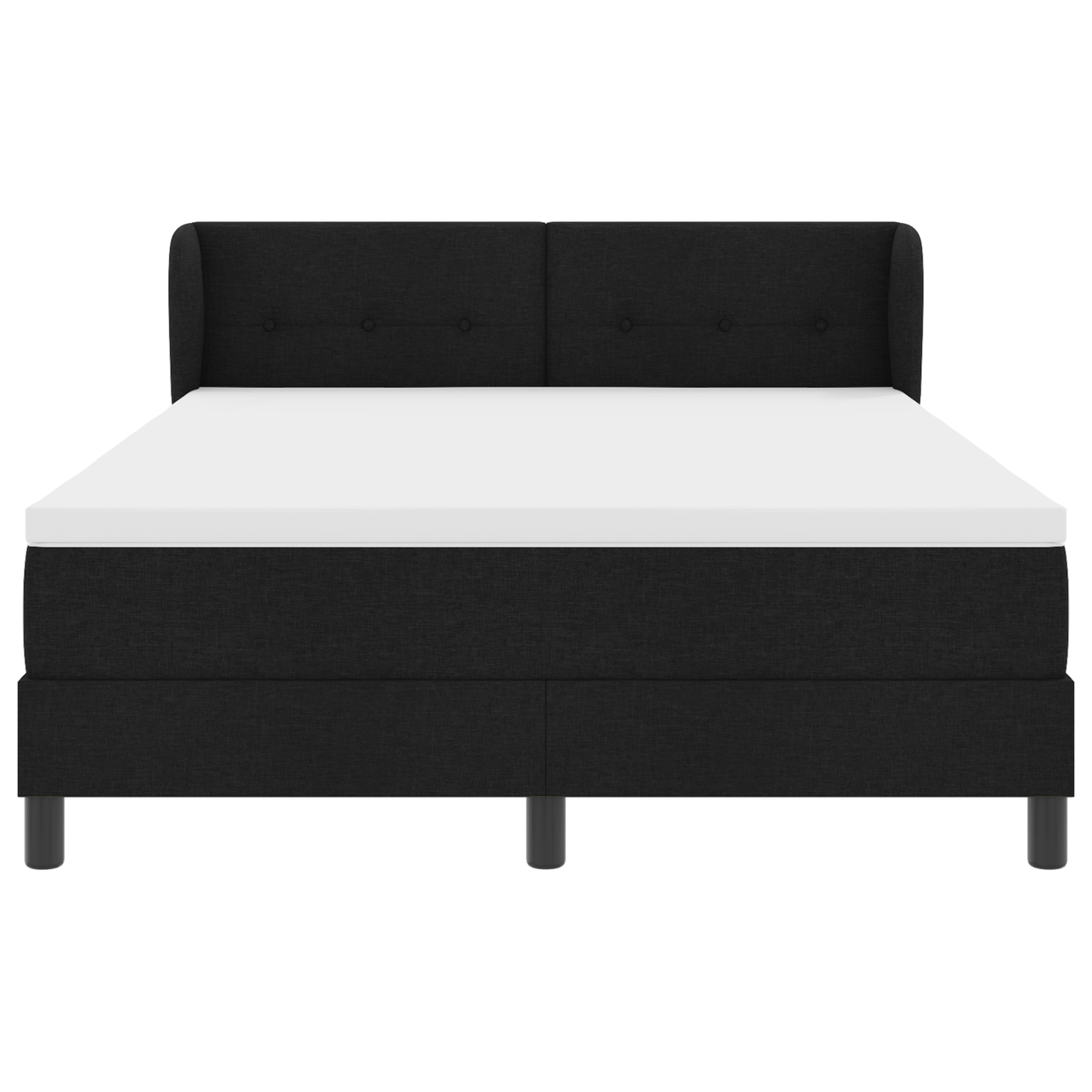 Boxspringbed met matras stof zwart 140x190 cm