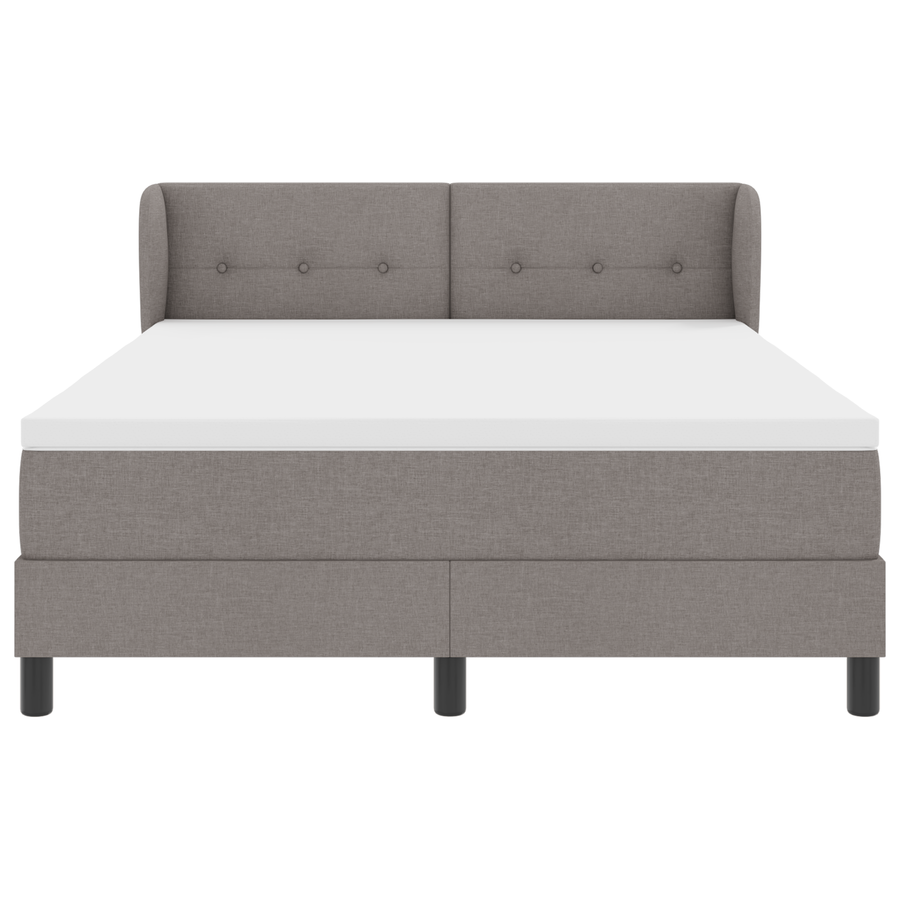 Boxspringbed met matras stof taupe 140x200 cm