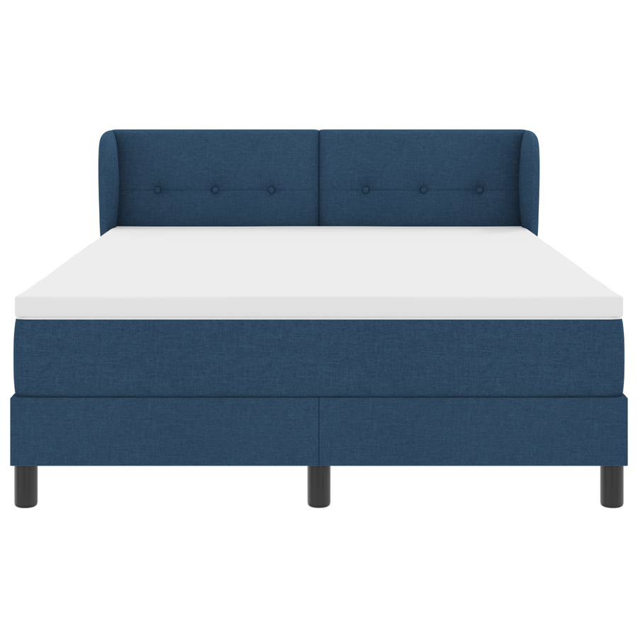 Boxspringbed met matras stof blauw 140x200 cm