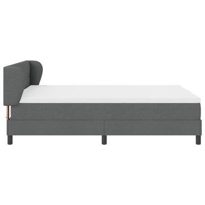 Boxspringbed met matras stof donkergrijs 160x200 cm