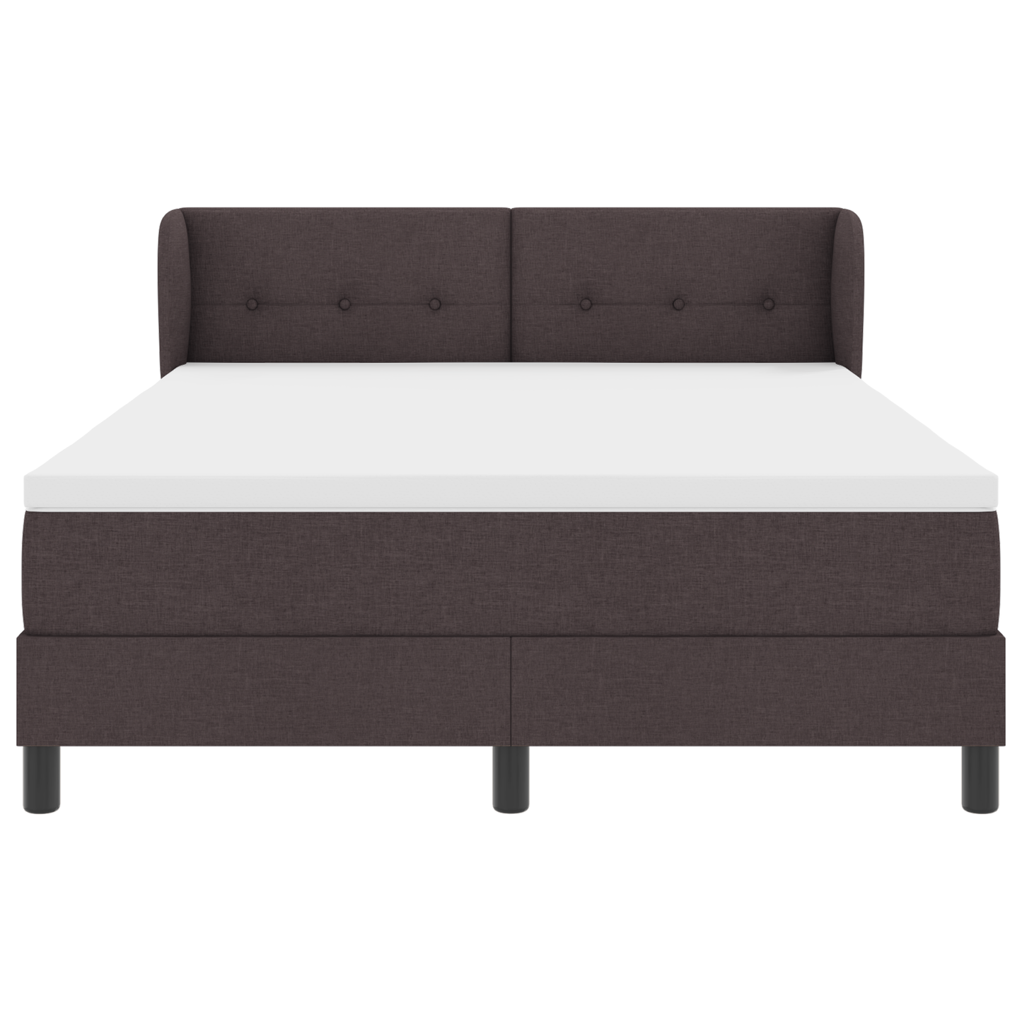 Boxspringbed met matras stof donkerbruin 160x200 cm