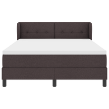 Boxspringbed met matras stof donkerbruin 160x200 cm