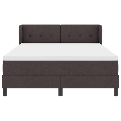 Boxspringbed met matras stof donkerbruin 160x200 cm