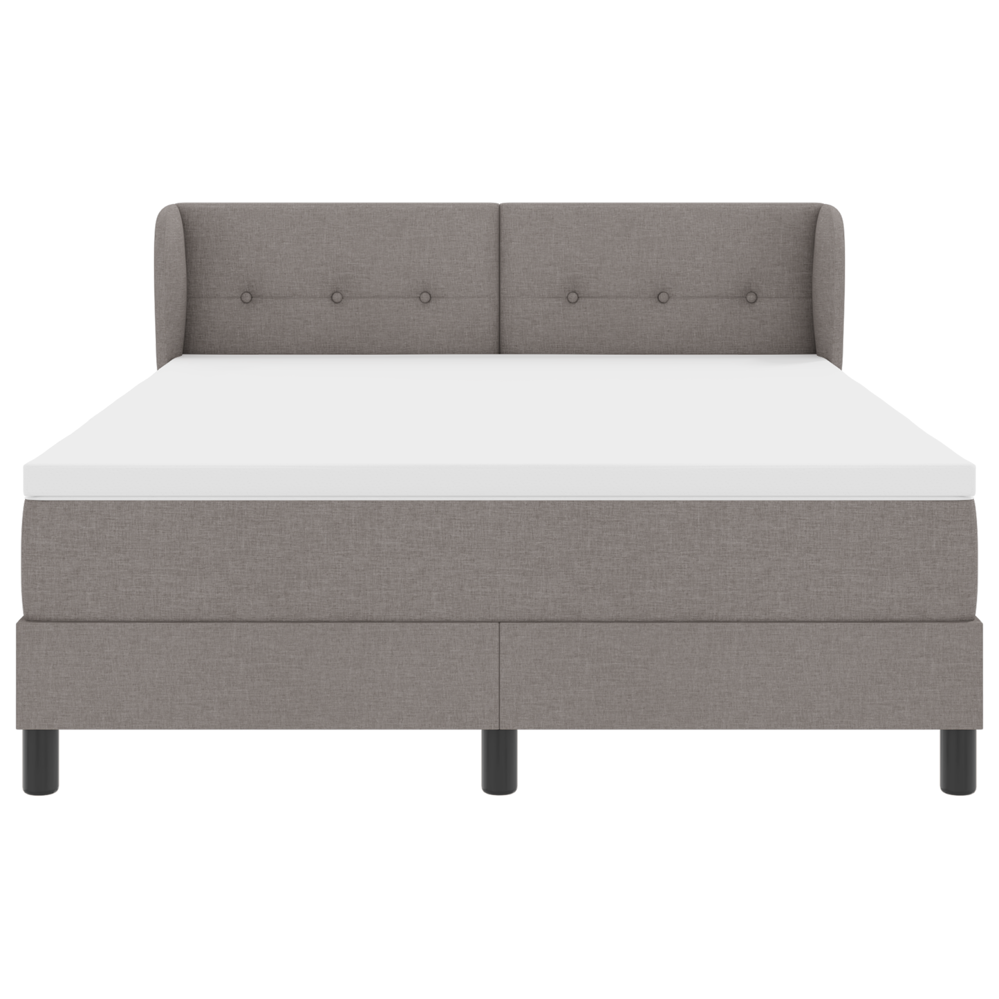 Boxspringbed met matras stof taupe 160x200 cm