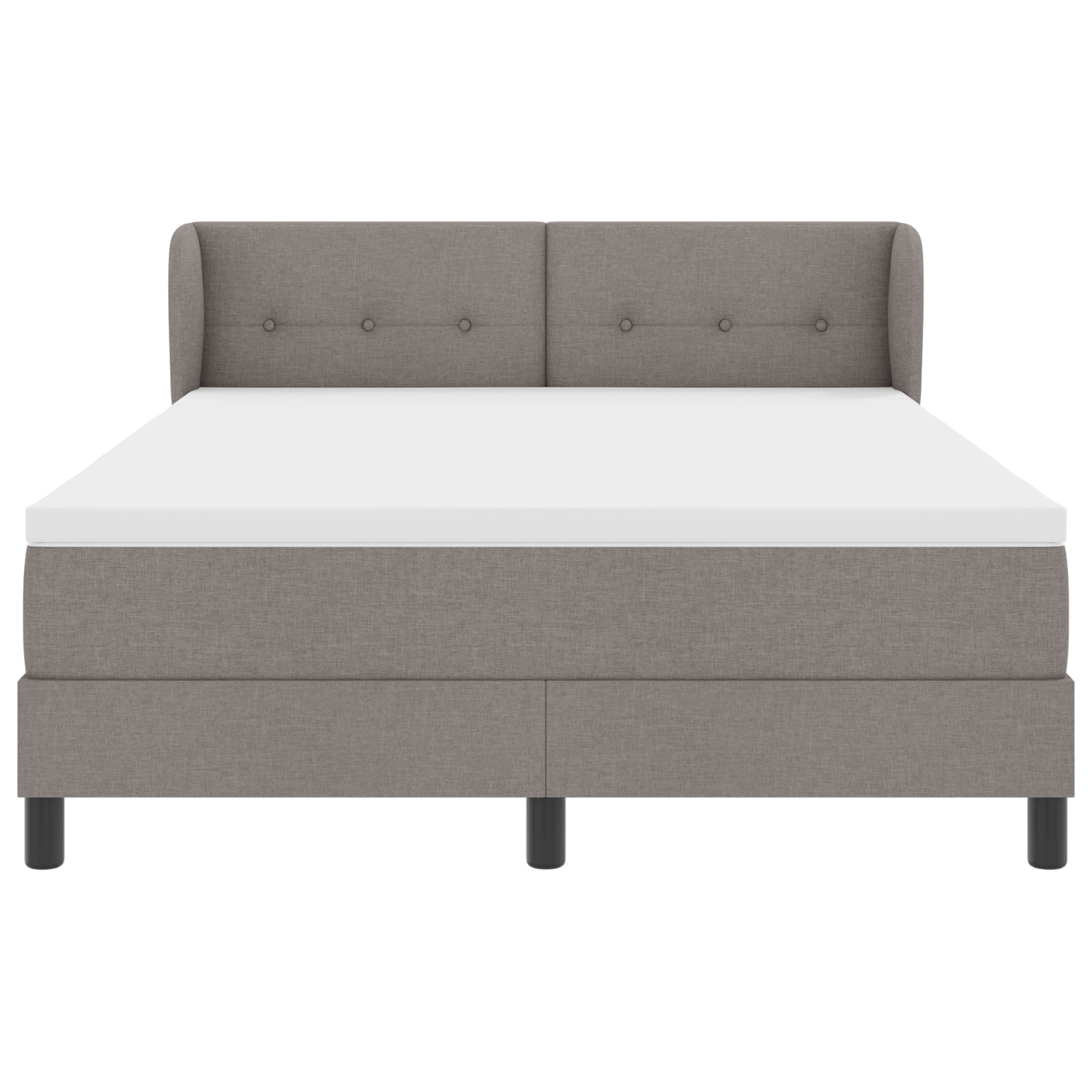 Boxspringbed met matras stof taupe 160x200 cm