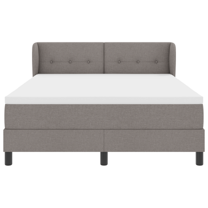 Boxspringbed met matras stof taupe 160x200 cm