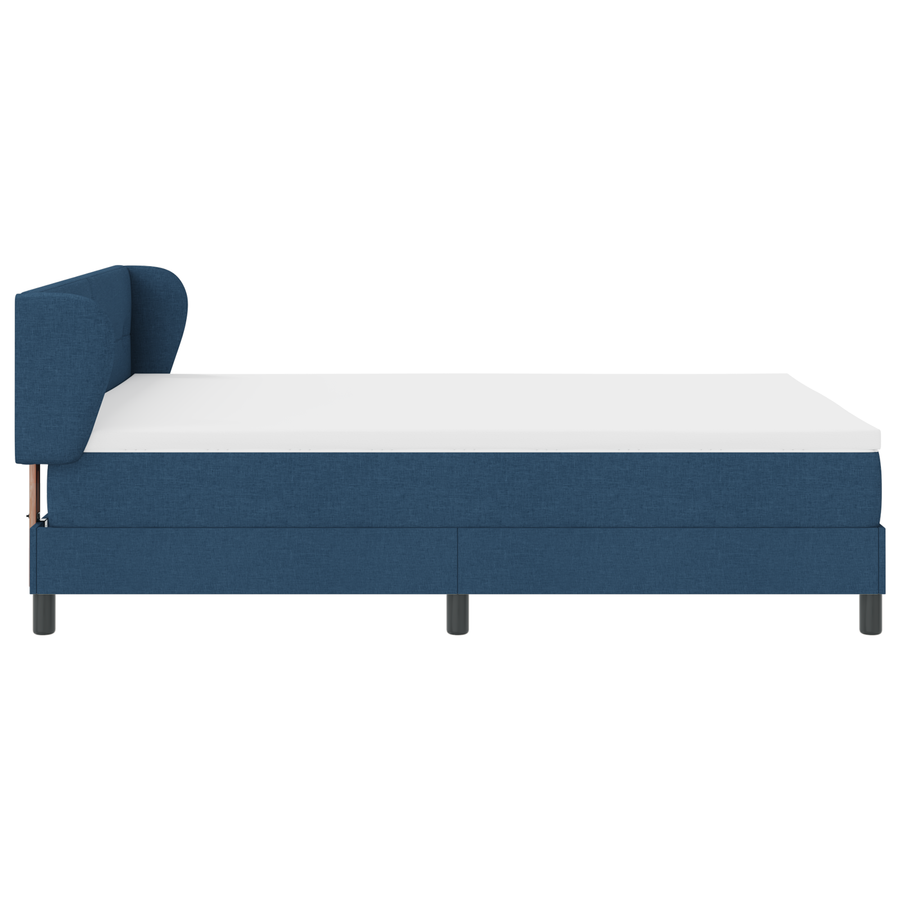 Boxspringbed met matras stof blauw 160x200 cm