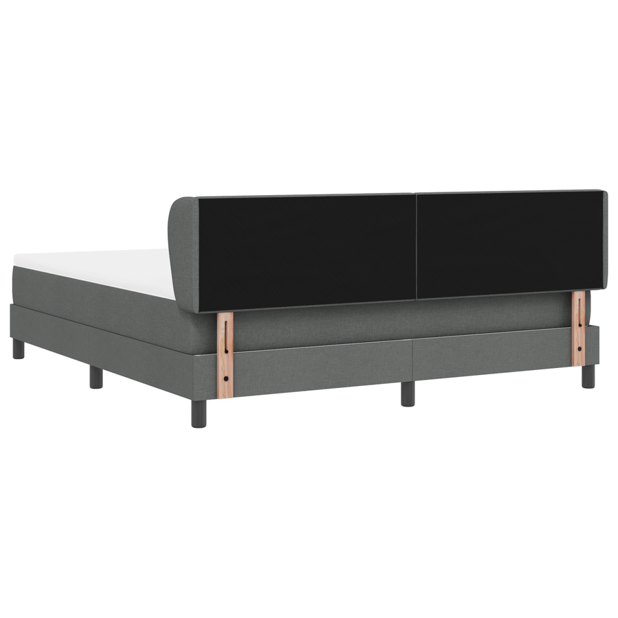 Boxspringbed met matras stof donkergrijs 180x200 cm