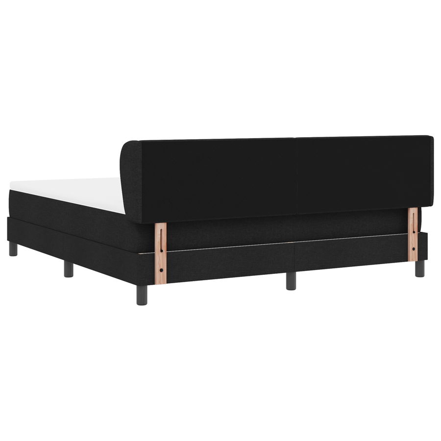 Boxspringbed met matras stof zwart 180x200 cm