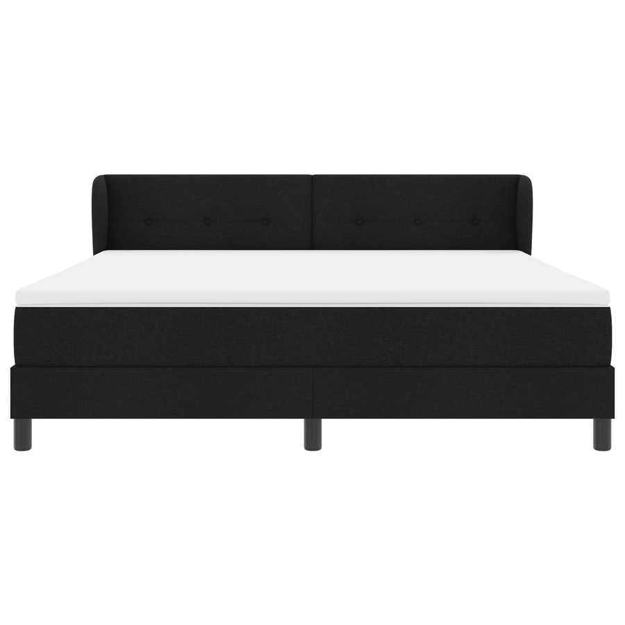 Boxspringbed met matras stof zwart 180x200 cm