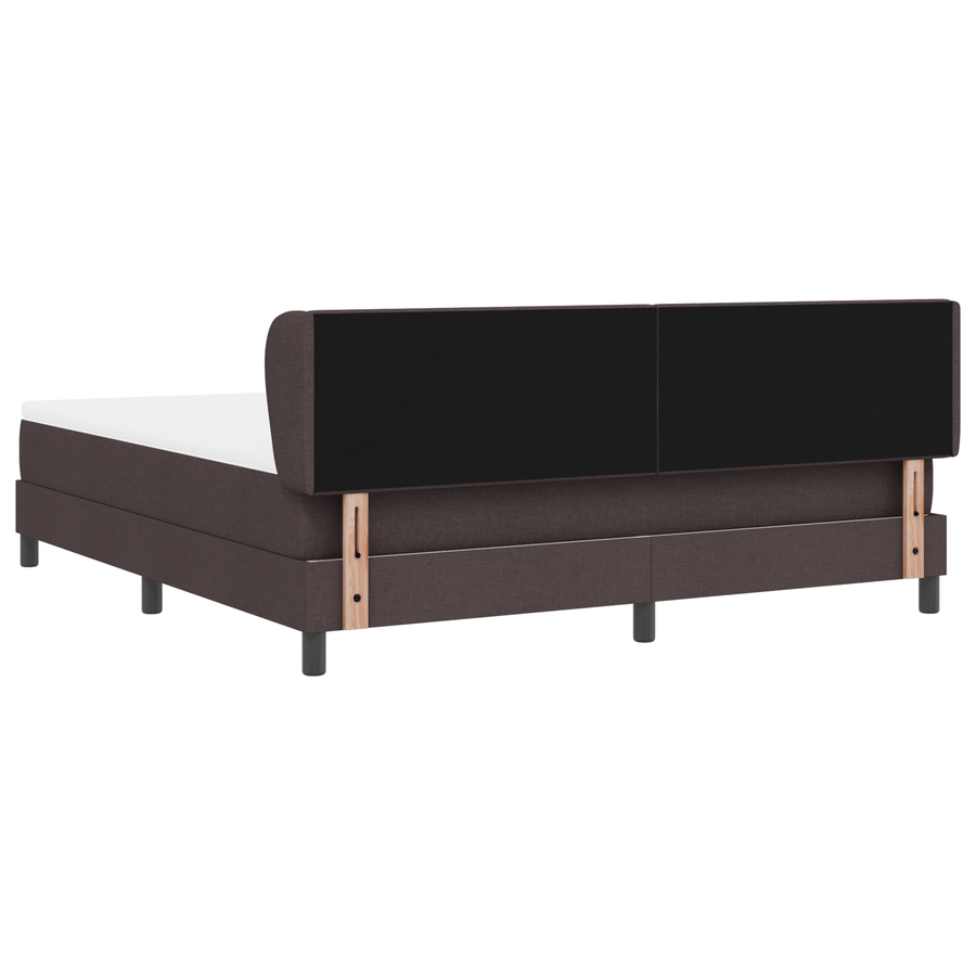 Boxspringbed met matras stof donkerbruin 180x200 cm