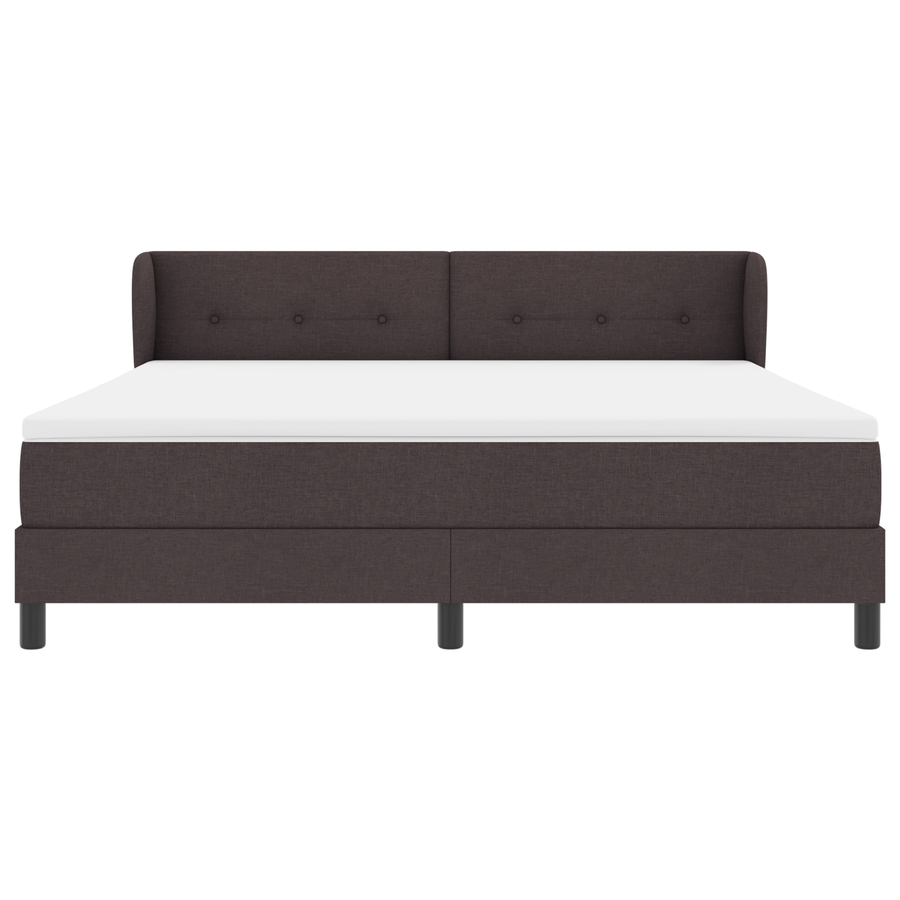 Boxspringbed met matras stof donkerbruin 180x200 cm
