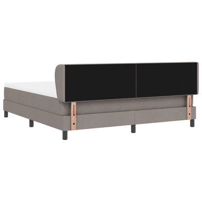 Boxspringbed met matras stof taupe 180x200 cm