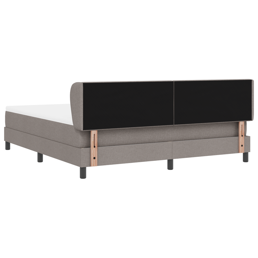 Boxspringbed met matras stof taupe 180x200 cm