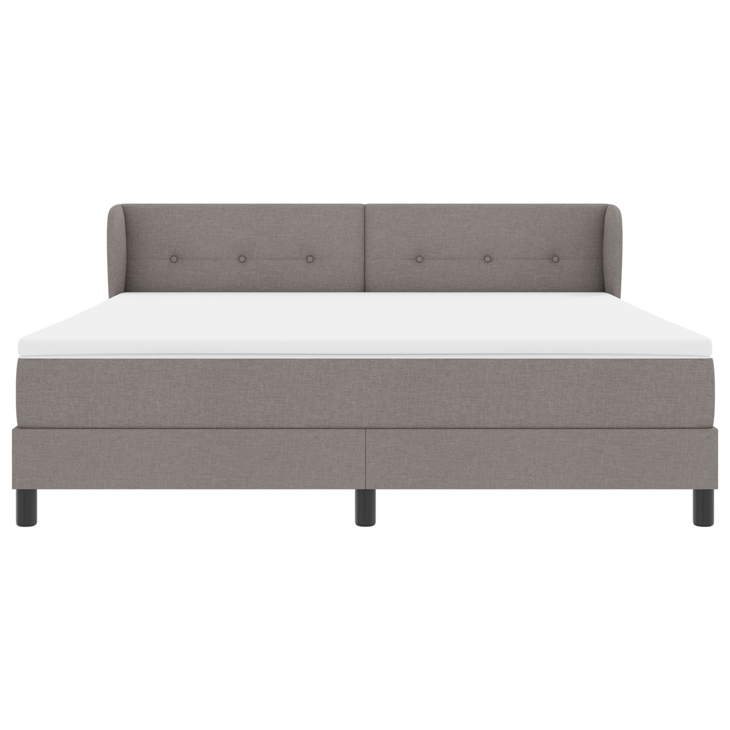 Boxspringbed met matras stof taupe 180x200 cm
