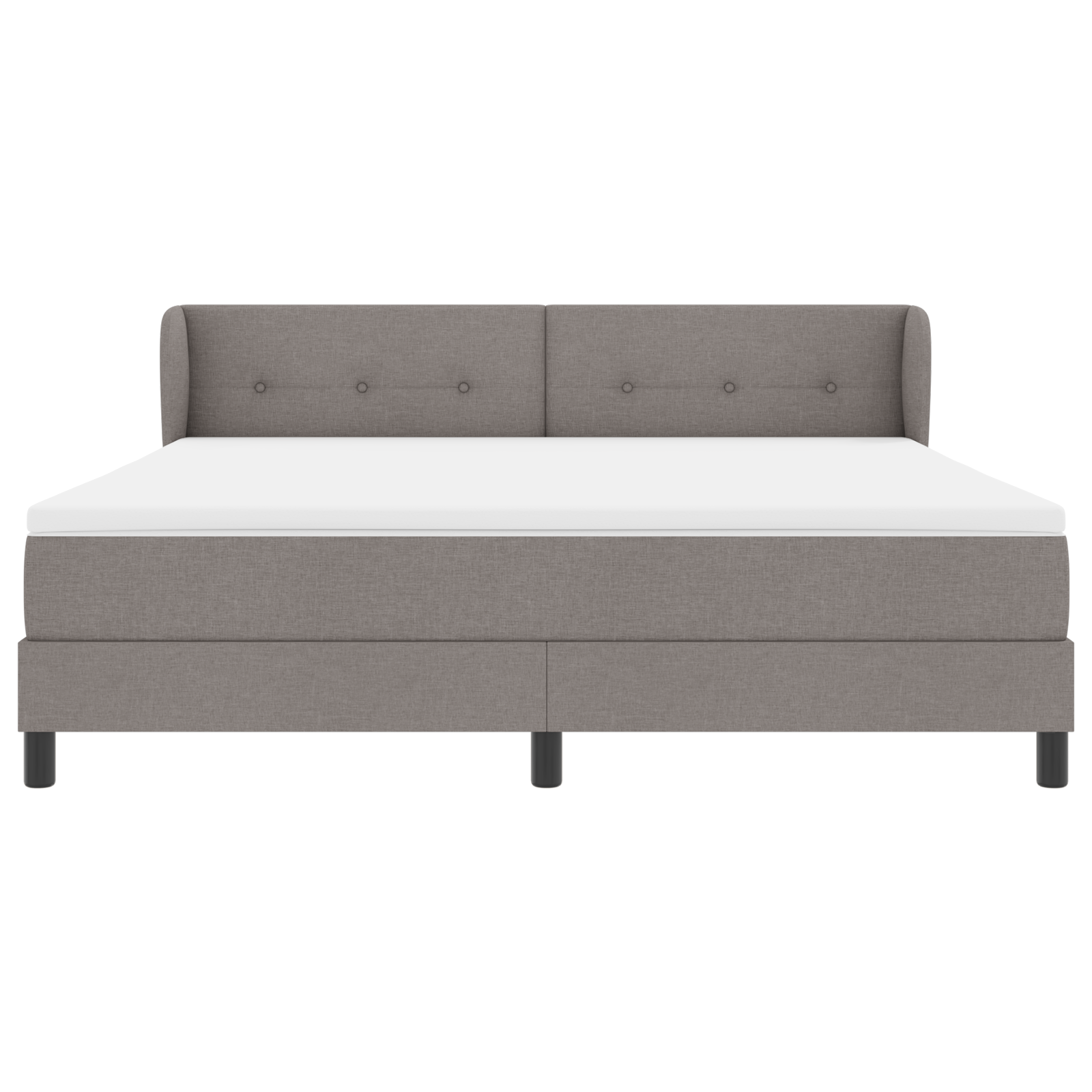 Boxspringbed met matras stof taupe 180x200 cm
