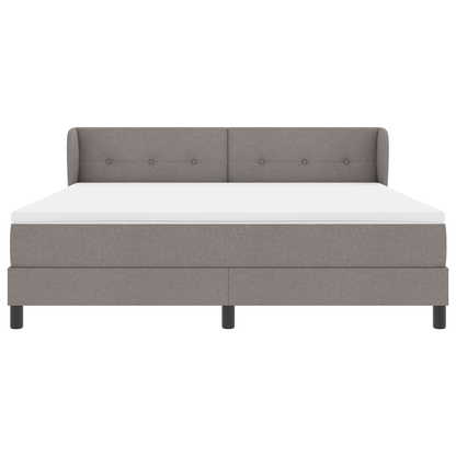 Boxspringbed met matras stof taupe 180x200 cm