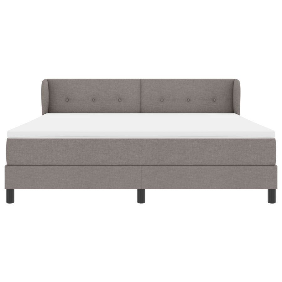 Boxspringbed met matras stof taupe 180x200 cm