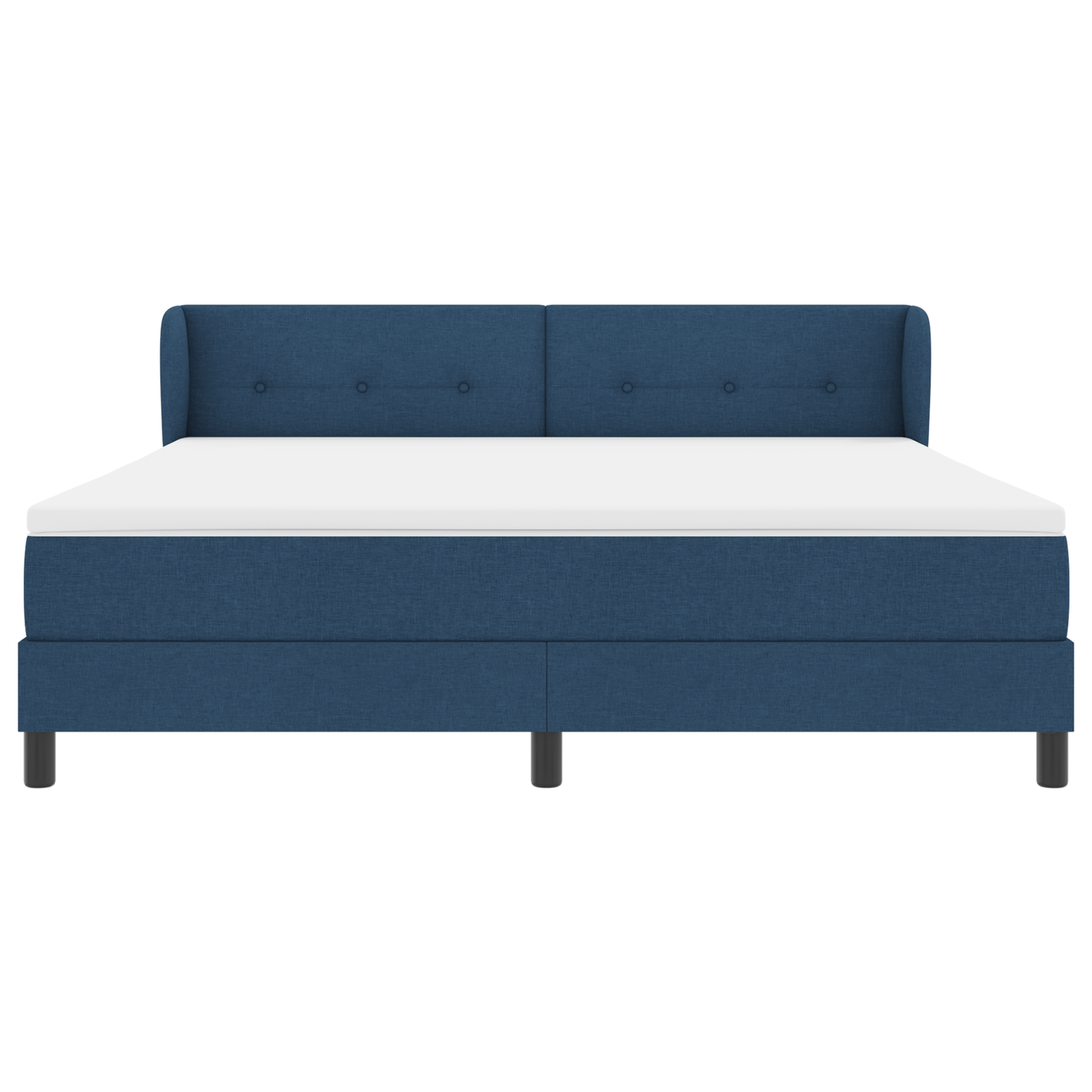 Boxspringbed met matras stof blauw 180x200 cm