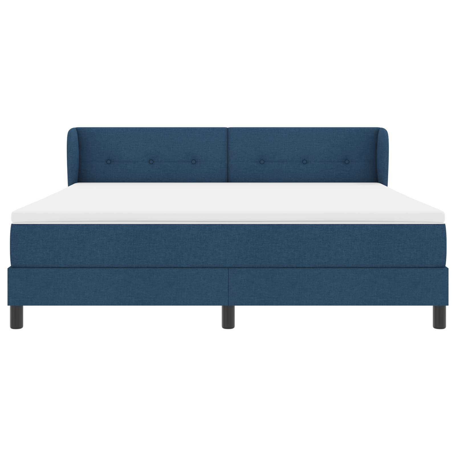 Boxspringbed met matras stof blauw 180x200 cm
