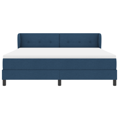 Boxspringbed met matras stof blauw 180x200 cm