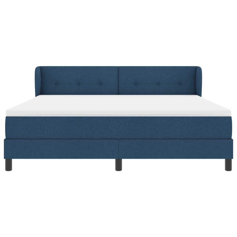 Boxspringbed met matras stof blauw 180x200 cm