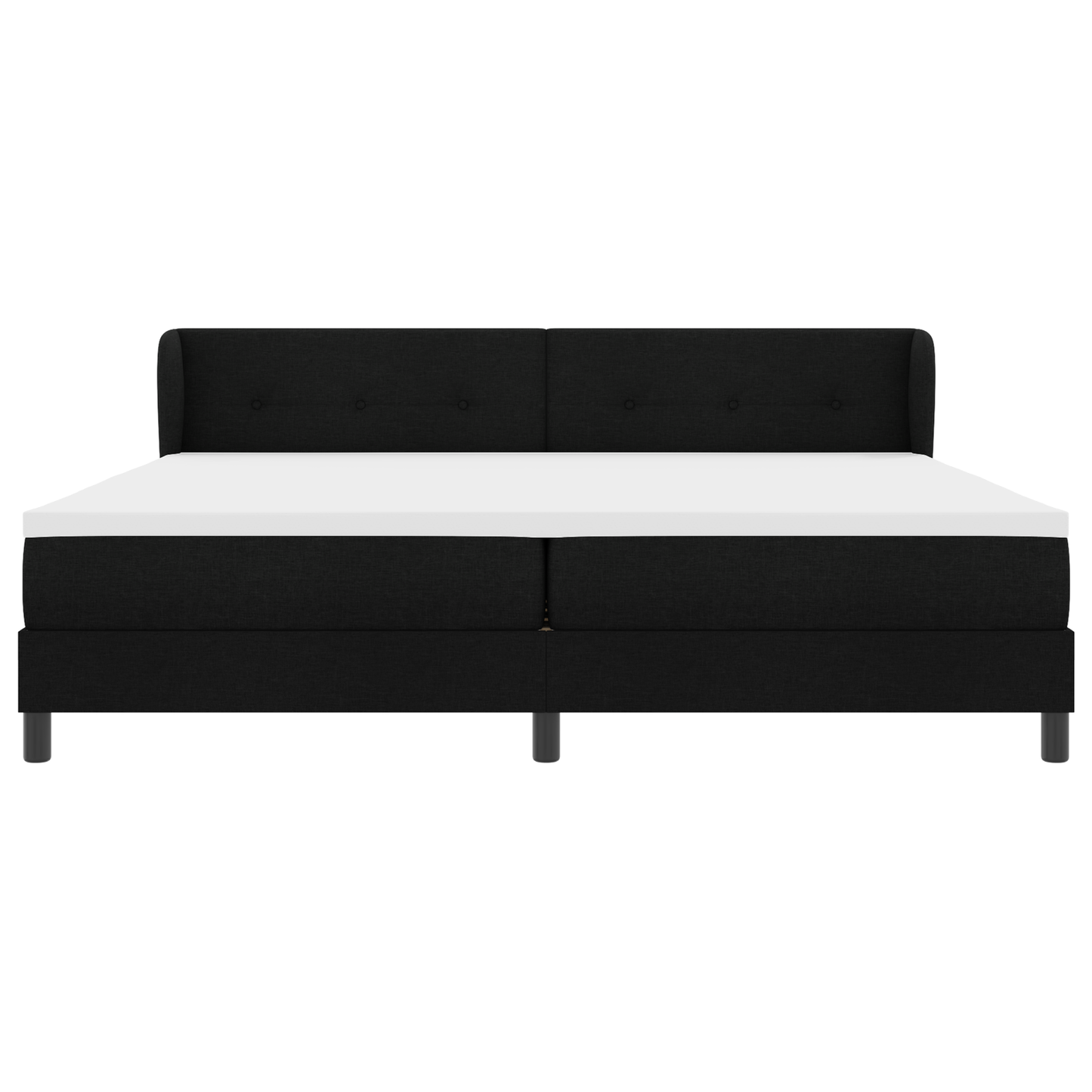 Boxspringbed met matras stof zwart 200x200 cm